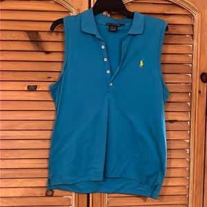 Ralph Lauren Sport sleeveless top golf tennis AQUA sz XL worn twice